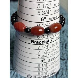 Agate and Onyx Stone Beaded Adjustable Bracelet